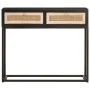 Mesa consola madera maciza de mango y hierro negro 90x30x76 cm de , Mesas auxiliares - Ref: Foro24-372003, Precio: 107,41 €, ...