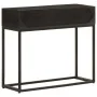 Mesa consola madera maciza de mango y hierro negro 90x30x76 cm de , Mesas auxiliares - Ref: Foro24-372003, Precio: 107,41 €, ...