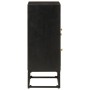 Aparador de hierro y madera maciza de mango negro 55x30x76 cm de , Taquillas y armarios de almacenamiento - Ref: Foro24-37200...