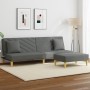 Sofá cama de 2 plazas con almohadas y taburete tela gris oscuro de , Sofás - Ref: Foro24-3216256, Precio: 301,30 €, Descuento: %