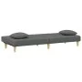 Sofá cama de 2 plazas con almohadas y taburete tela gris oscuro de , Sofás - Ref: Foro24-3216256, Precio: 296,51 €, Descuento: %