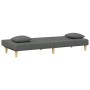 Sofá cama de 2 plazas con almohadas y taburete tela gris oscuro de , Sofás - Ref: Foro24-3216256, Precio: 301,30 €, Descuento: %