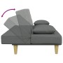 Sofá cama de 2 plazas con almohadas y taburete tela gris oscuro de , Sofás - Ref: Foro24-3216256, Precio: 301,30 €, Descuento: %