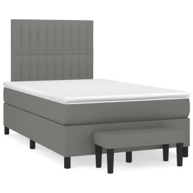 Cama box spring con colchón tela gris oscuro 120x190 cm de , Camas y somieres - Ref: Foro24-3270370, Precio: 412,79 €, Descue...
