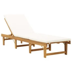 Klappbare Sonnenliege mit Kissen aus massivem Akazienholz von vidaXL, Liegen - Ref: Foro24-46490, Preis: 266,96 €, Rabatt: %