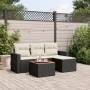 Set de muebles de jardín 5 pzas y cojines ratán sintético negro de , Conjuntos de jardín - Ref: Foro24-3256420, Precio: 292,0...