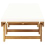 Tumbona plegable con cojín madera maciza de acacia de vidaXL, Tumbonas - Ref: Foro24-46490, Precio: 251,47 €, Descuento: %