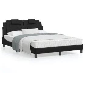Cama con colchón cuero sintético negro 120x200 cm de , Camas y somieres - Ref: Foro24-3208782, Precio: 364,78 €, Descuento: %