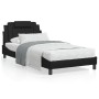 Cama con colchón cuero sintético negro 100x200 cm de , Camas y somieres - Ref: Foro24-3208775, Precio: 266,09 €, Descuento: %