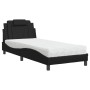 Cama con colchón cuero sintético negro 90x190 cm de , Camas y somieres - Ref: Foro24-3208761, Precio: 261,28 €, Descuento: %