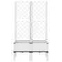 Jardinera con enrejado PP blanco 80x40x142 cm de , Maceteros y jardineras - Ref: Foro24-367924, Precio: 87,69 €, Descuento: %
