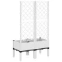 Jardinera con enrejado PP blanco 80x40x142 cm de , Maceteros y jardineras - Ref: Foro24-367924, Precio: 87,69 €, Descuento: %
