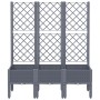 Jardinera con enrejado PP gris 120x40x142 cm de , Maceteros y jardineras - Ref: Foro24-367926, Precio: 96,30 €, Descuento: %