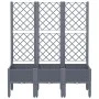 Jardinera con enrejado PP gris 120x40x142 cm de , Maceteros y jardineras - Ref: Foro24-367926, Precio: 94,86 €, Descuento: %