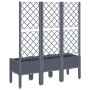 Jardinera con enrejado PP gris 120x40x142 cm de , Maceteros y jardineras - Ref: Foro24-367926, Precio: 96,30 €, Descuento: %