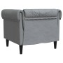 Sillón Chesterfield de tela gris claro de , Sofás - Ref: Foro24-372538, Precio: 177,10 €, Descuento: %