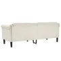 Sofá de 3 plazas terciopelo crema de , Sofás - Ref: Foro24-372592, Precio: 258,66 €, Descuento: %