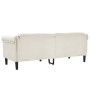 Sofá de 3 plazas terciopelo crema de , Sofás - Ref: Foro24-372592, Precio: 262,42 €, Descuento: %