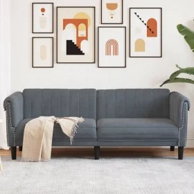 Dark gray velvet 3-seater sofa by , Sofas - Ref: Foro24-372586, Price: 281,85 €, Discount: %