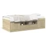 Tumbona con cajones madera ingeniería roble Sonoma 90x200 cm de , Camas y somieres - Ref: Foro24-3280246, Precio: 262,59 €, D...