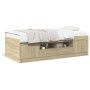 Tumbona con cajones madera ingeniería roble Sonoma 90x200 cm de , Camas y somieres - Ref: Foro24-3280246, Precio: 267,12 €, D...