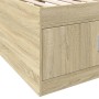 Tumbona con cajones madera ingeniería roble Sonoma 90x200 cm de , Camas y somieres - Ref: Foro24-3280246, Precio: 267,12 €, D...