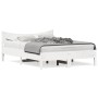 Estructura de cama de madera maciza de pino blanco 140x190 cm de , Camas y somieres - Ref: Foro24-844742, Precio: 126,52 €, D...