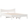 Estructura de cama de madera maciza de pino blanco 140x190 cm de , Camas y somieres - Ref: Foro24-844742, Precio: 126,52 €, D...
