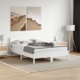 Estructura de cama de madera maciza de pino blanco 140x190 cm de , Camas y somieres - Ref: Foro24-844742, Precio: 126,52 €, D...