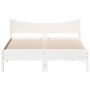 Estructura de cama de madera maciza de pino blanco 140x190 cm de , Camas y somieres - Ref: Foro24-844742, Precio: 126,52 €, D...