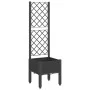 Jardinera con enrejado PP negro 40x40x142 cm de , Maceteros y jardineras - Ref: Foro24-367918, Precio: 55,43 €, Descuento: %