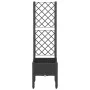 Jardinera con enrejado PP negro 40x40x142 cm de , Maceteros y jardineras - Ref: Foro24-367918, Precio: 55,43 €, Descuento: %