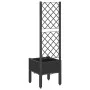Jardinera con enrejado PP negro 40x40x142 cm de , Maceteros y jardineras - Ref: Foro24-367918, Precio: 55,43 €, Descuento: %