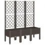 Jardinera con enrejado PP marrón 120x40x142 cm de , Maceteros y jardineras - Ref: Foro24-367930, Precio: 116,26 €, Descuento: %