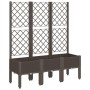 Jardinera con enrejado PP marrón 120x40x142 cm de , Maceteros y jardineras - Ref: Foro24-367930, Precio: 118,52 €, Descuento: %