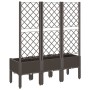 Jardinera con enrejado PP marrón 120x40x142 cm de , Maceteros y jardineras - Ref: Foro24-367930, Precio: 118,52 €, Descuento: %