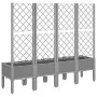 Jardinera con enrejado PP gris claro 160x40x142 cm de , Maceteros y jardineras - Ref: Foro24-367932, Precio: 127,26 €, Descue...