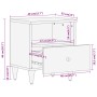 Mesita de noche de madera maciza de mango 40x33x46 cm de , Mesitas de noche - Ref: Foro24-358254, Precio: 39,64 €, Descuento: %