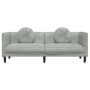 Sofá con cojines de 3 plazas terciopelo gris claro de , Sofás - Ref: Foro24-372642, Precio: 240,23 €, Descuento: %