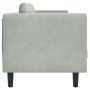 Sofá con cojines de 3 plazas terciopelo gris claro de , Sofás - Ref: Foro24-372642, Precio: 240,23 €, Descuento: %