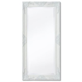 Espejo de pared estilo barroco blanco 100x50 cm en Espejos | Comprar online en Foru.es