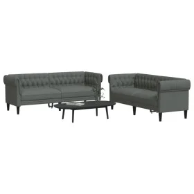 Juego de sofás 2 piezas tela gris oscuro de , Sofás - Ref: Foro24-3209201, Precio: 530,23 €, Descuento: %