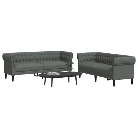 Juego de sofás 2 piezas tela gris oscuro de , Sofás - Ref: Foro24-3209201, Precio: 530,23 €, Descuento: %