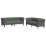 Juego de sofás 2 piezas tela gris oscuro de , Sofás - Ref: Foro24-3209201, Precio: 530,23 €, Descuento: %