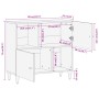 Armario auxiliar madera maciza de mango 80x33x75 cm de , Aparadores - Ref: Foro24-358275, Precio: 101,12 €, Descuento: %