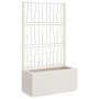Jardinera con enrejado PP blanco 80x36x140 cm de , Maceteros y jardineras - Ref: Foro24-368779, Precio: 114,36 €, Descuento: %