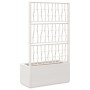 Jardinera con enrejado PP blanco 80x36x140 cm de , Maceteros y jardineras - Ref: Foro24-368779, Precio: 114,36 €, Descuento: %