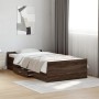 Cama con cajones madera de ingeniería marrón roble 75x190 cm de , Camas y somieres - Ref: Foro24-3280355, Precio: 113,16 €, D...