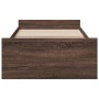 Cama con cajones madera de ingeniería marrón roble 75x190 cm de , Camas y somieres - Ref: Foro24-3280355, Precio: 113,16 €, D...