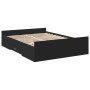 Cama con cajones madera de ingeniería negro 140x190 cm de , Camas y somieres - Ref: Foro24-3280308, Precio: 164,81 €, Descuen...
